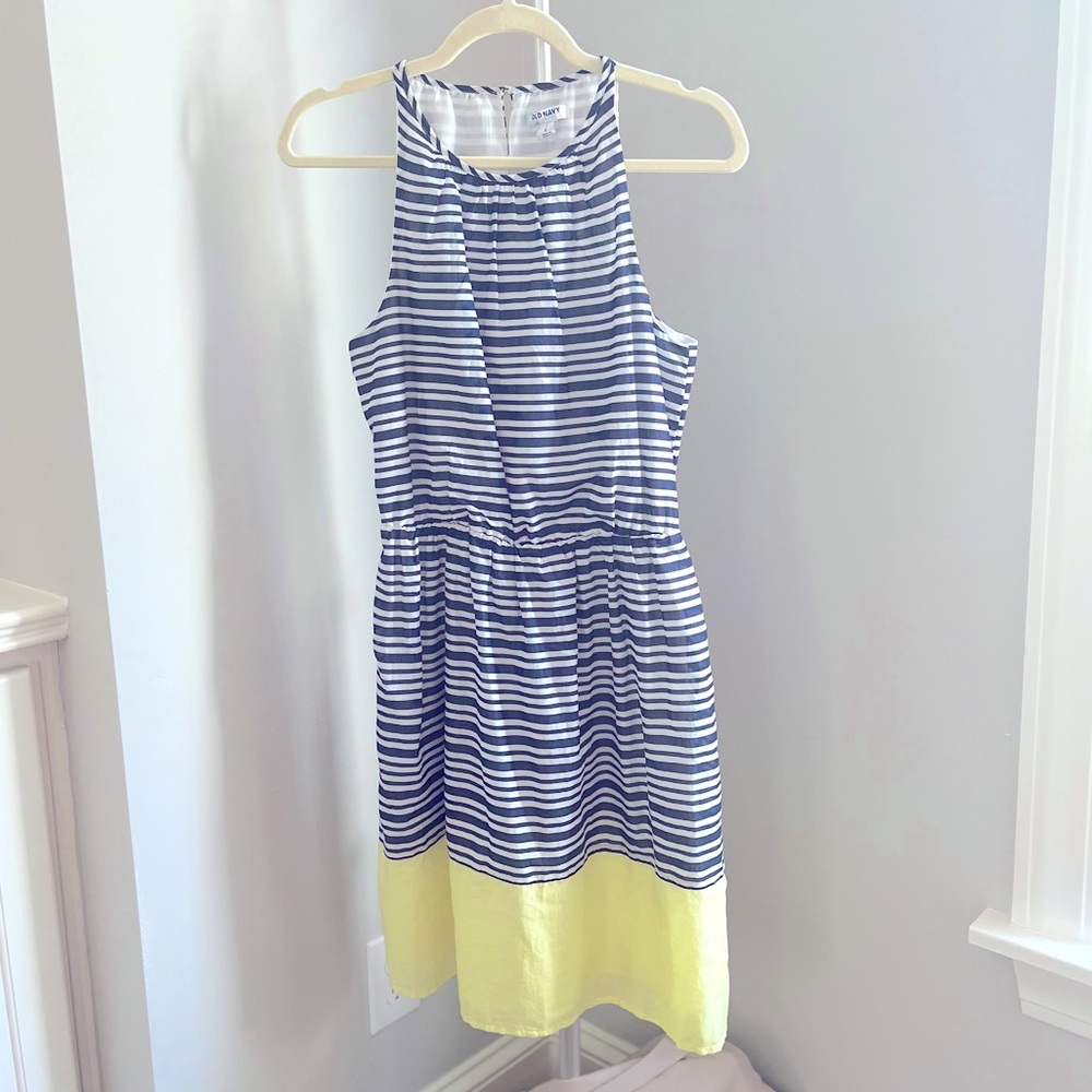 Casual navy and yellow Old Navy dress